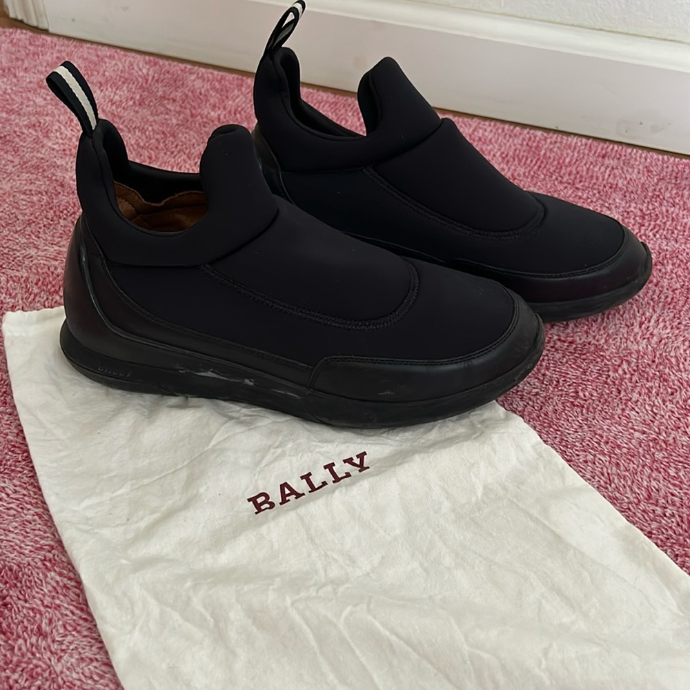Bally black neoprene sneakers